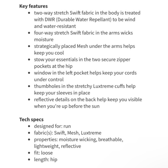 LULULEMON Track Attack Jacket in Spray Blue Size 8 - Picture 11 of 11